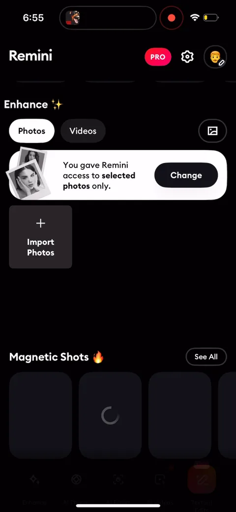 Remini onboarding screen 32