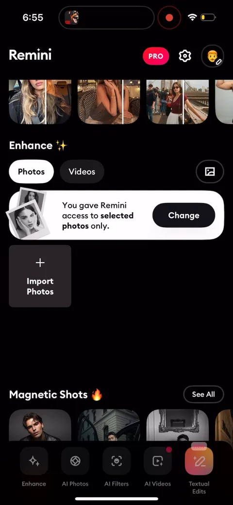 Remini onboarding screen 33