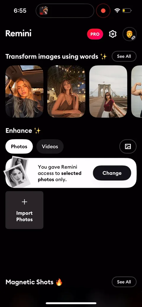 Remini onboarding screen 34