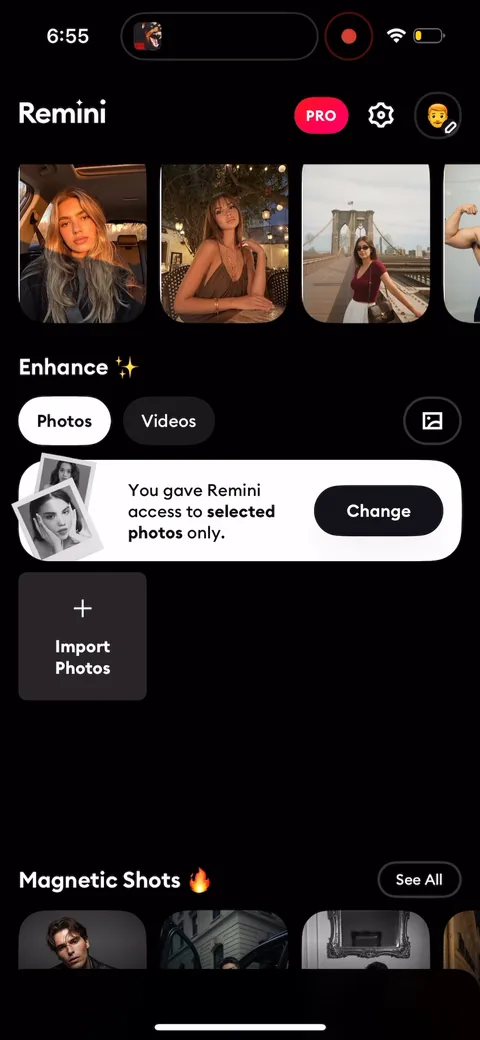 Remini onboarding screen 35