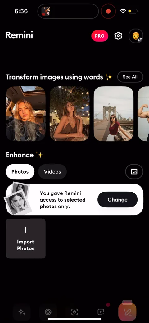 Remini onboarding screen 37