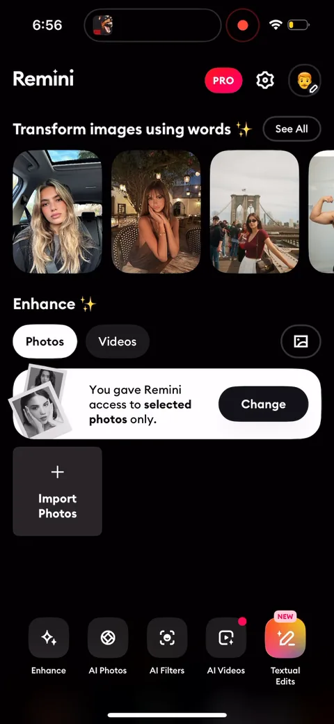 Remini onboarding screen 38