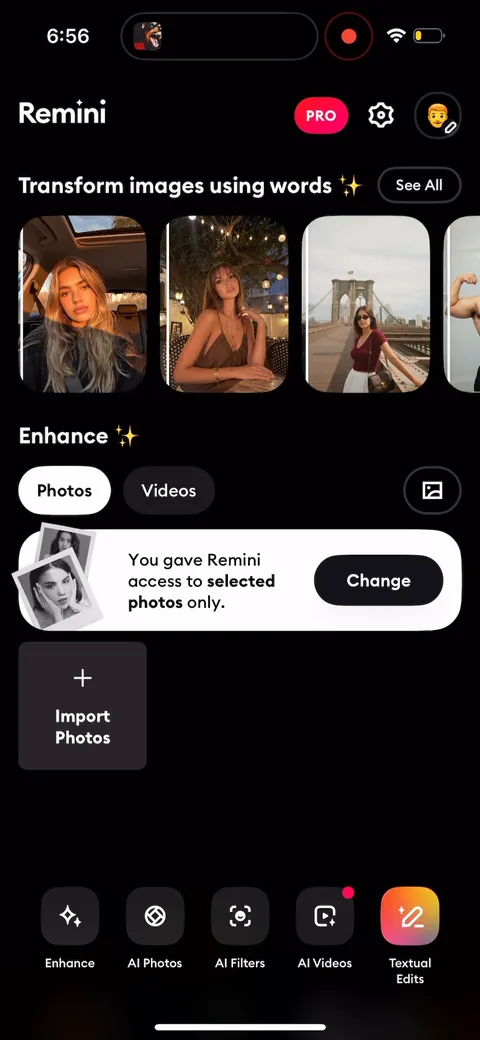 Remini onboarding screen 48