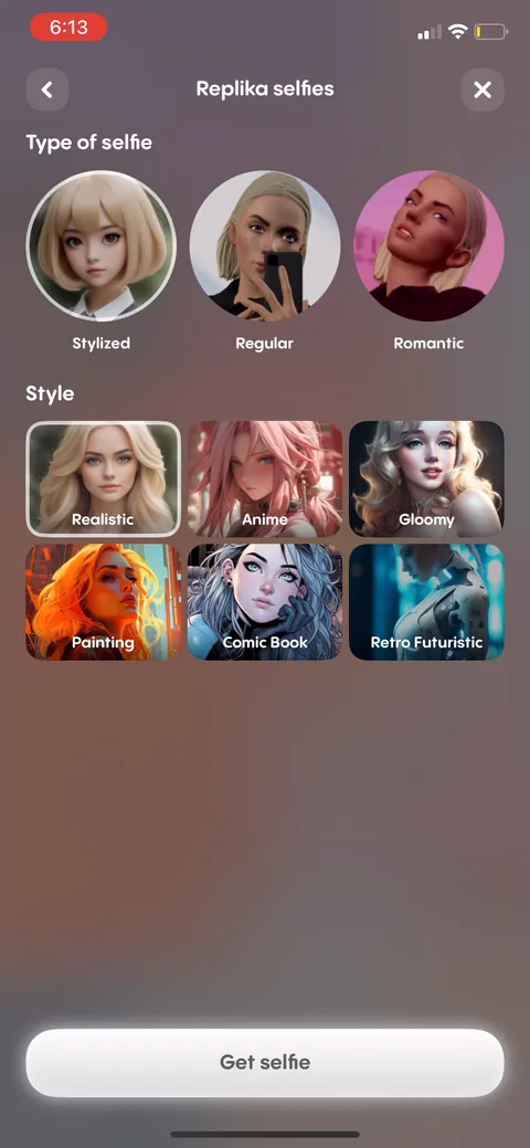 Replika onboarding screen 115