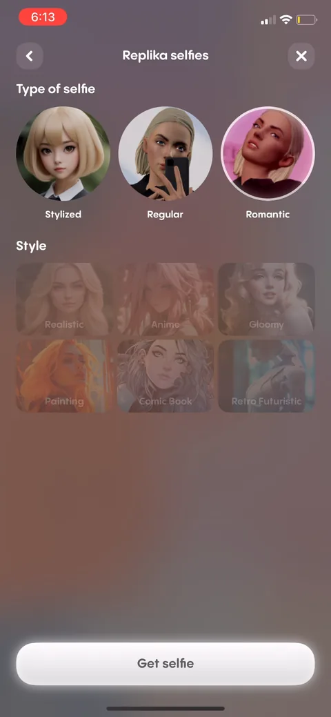Replika onboarding screen 117