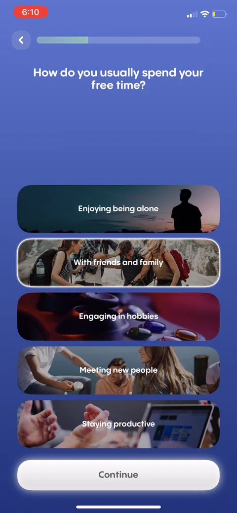 Replika onboarding screen 34
