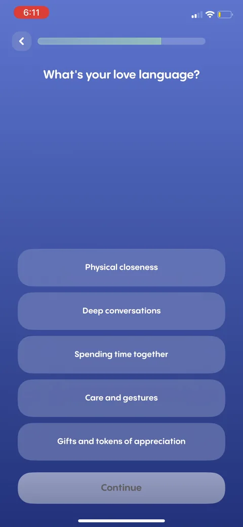 Replika onboarding screen 64