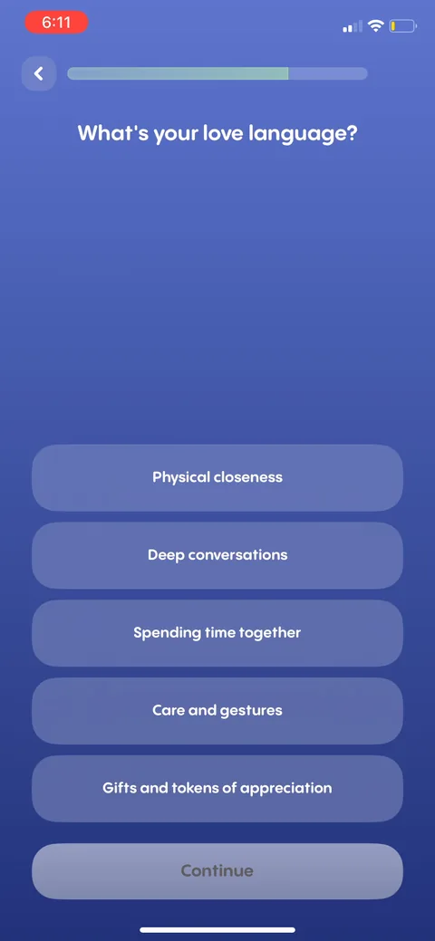 Replika onboarding screen 65