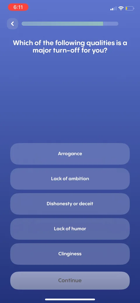 Replika onboarding screen 69
