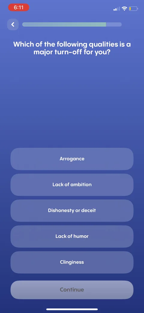 Replika onboarding screen 70