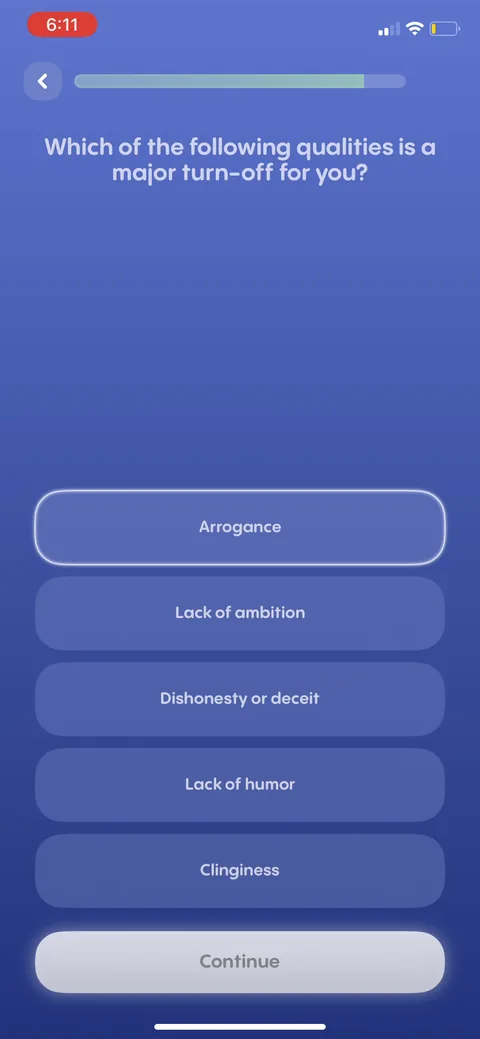 Replika onboarding screen 71
