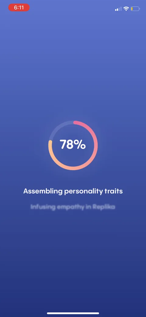 Replika onboarding screen 80