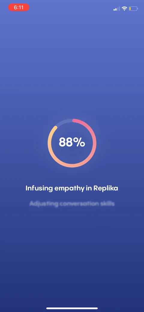 Replika onboarding screen 81