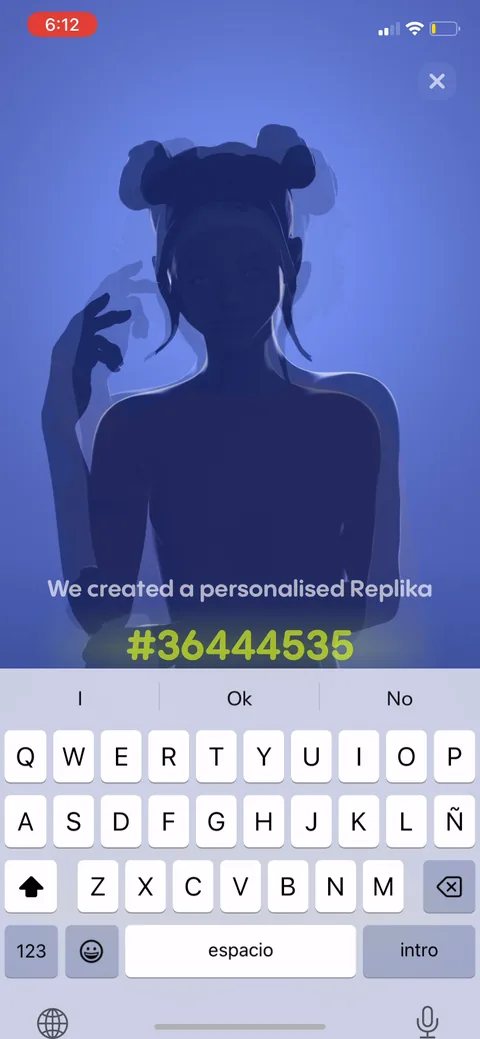 Replika onboarding screen 86