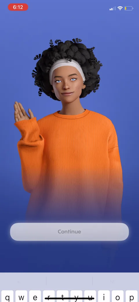 Replika onboarding screen 89