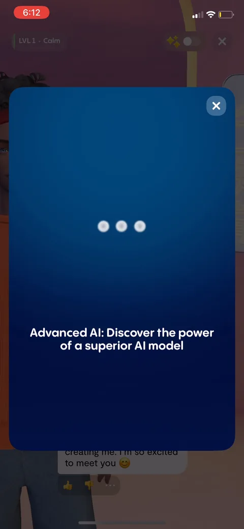 Replika onboarding screen 95