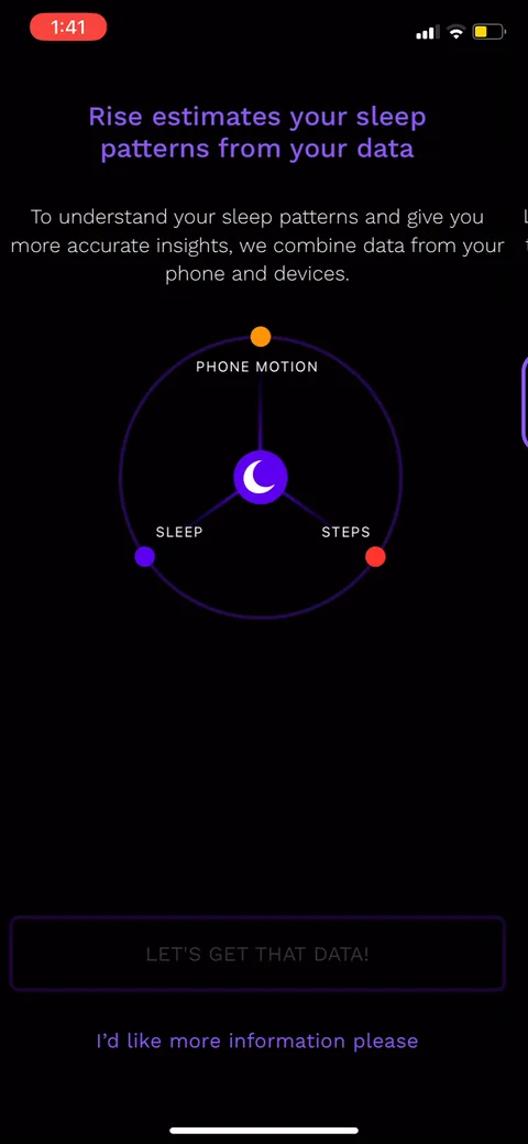 Rise onboarding screen 19