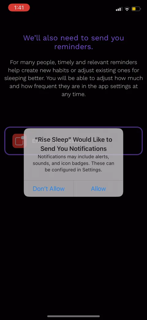 Rise onboarding screen 26