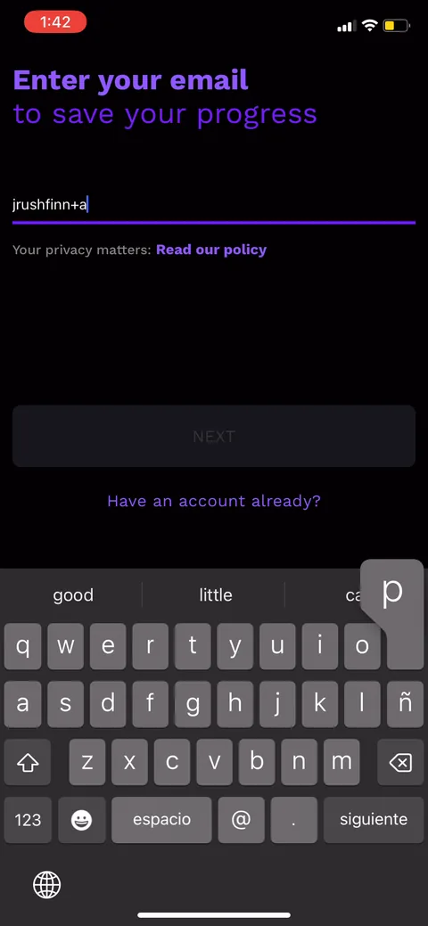Rise onboarding screen 43