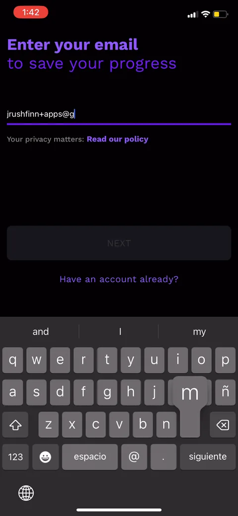 Rise onboarding screen 44