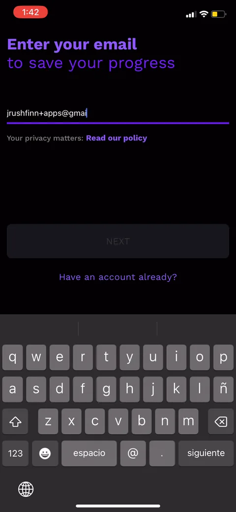 Rise onboarding screen 45