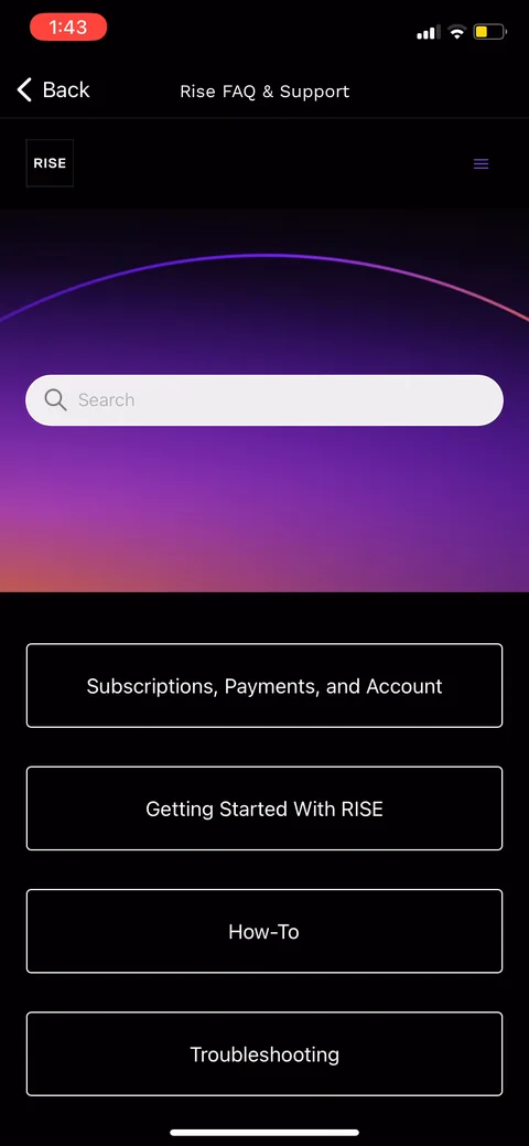 Rise onboarding screen 76