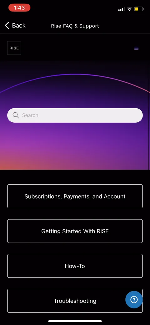 Rise onboarding screen 77