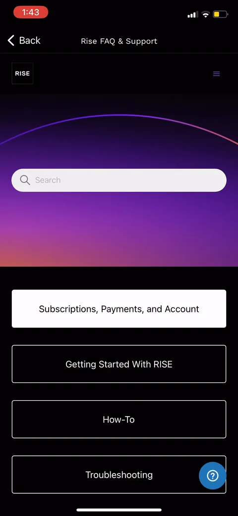 Rise onboarding screen 78