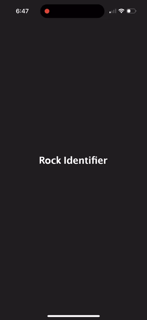 Rock Identifier onboarding screen 1