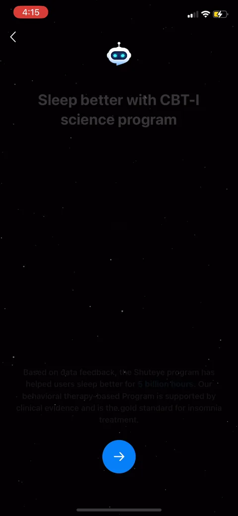 Shuteye onboarding screen 12