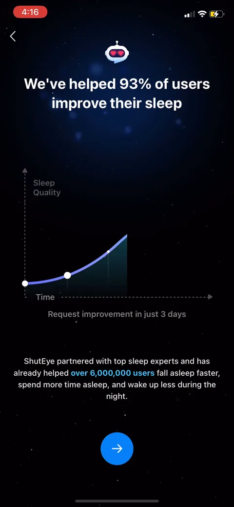 Shuteye onboarding screen 31