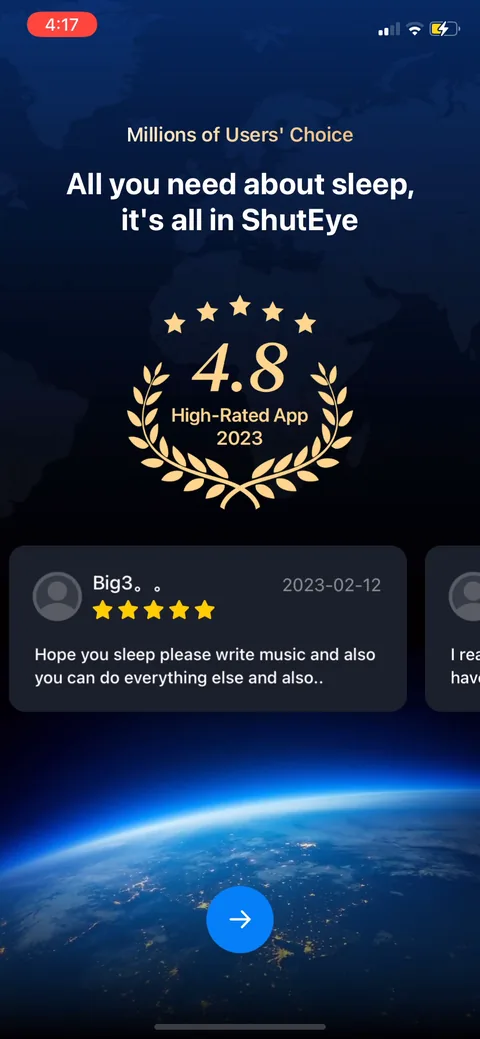 Shuteye onboarding screen 65