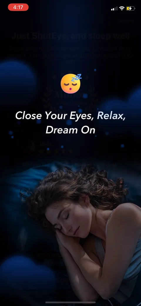 Shuteye onboarding screen 74