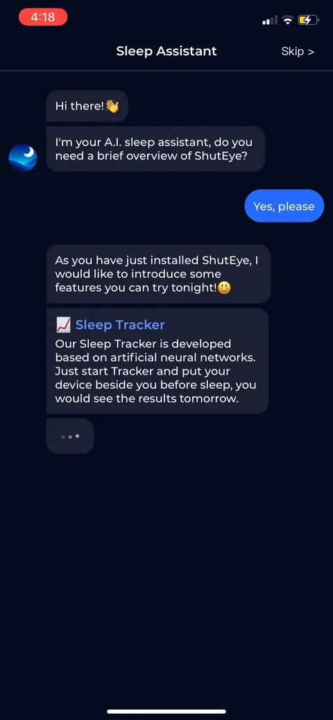 Shuteye onboarding screen 85