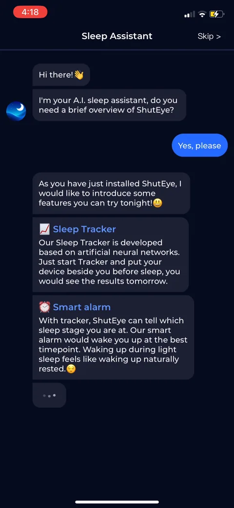 Shuteye onboarding screen 86