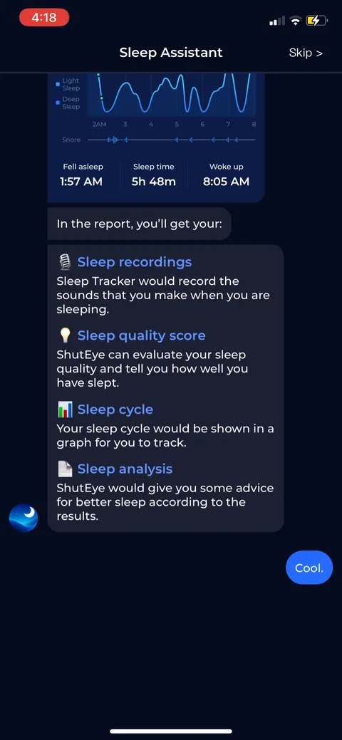 Shuteye onboarding screen 93