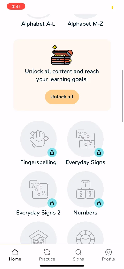Signlab Asl Bloom onboarding screen 54