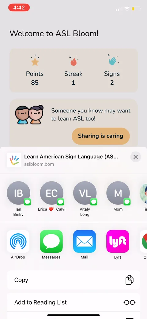 Signlab Asl Bloom onboarding screen 63