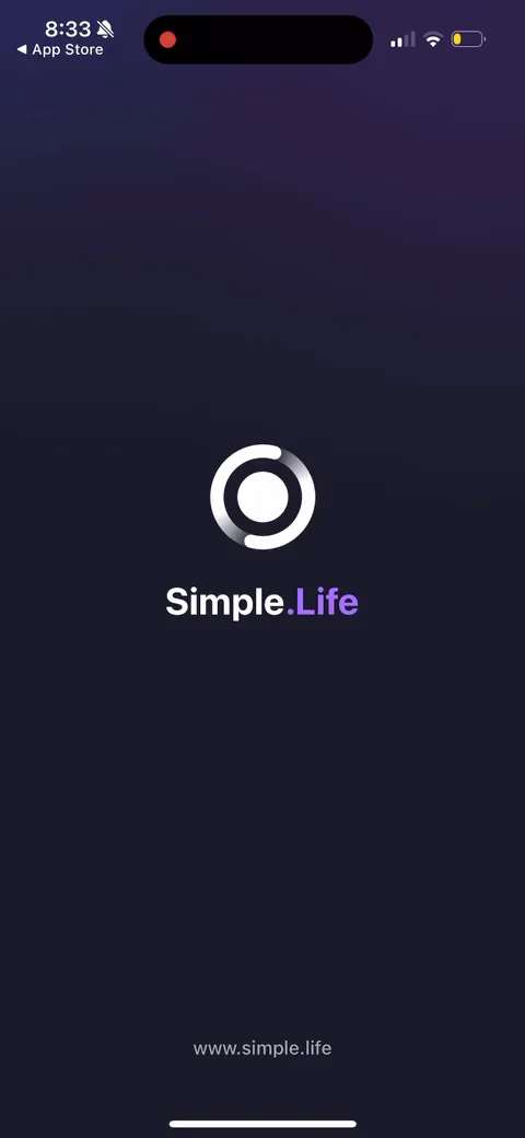 Simple Fitness onboarding screen 1