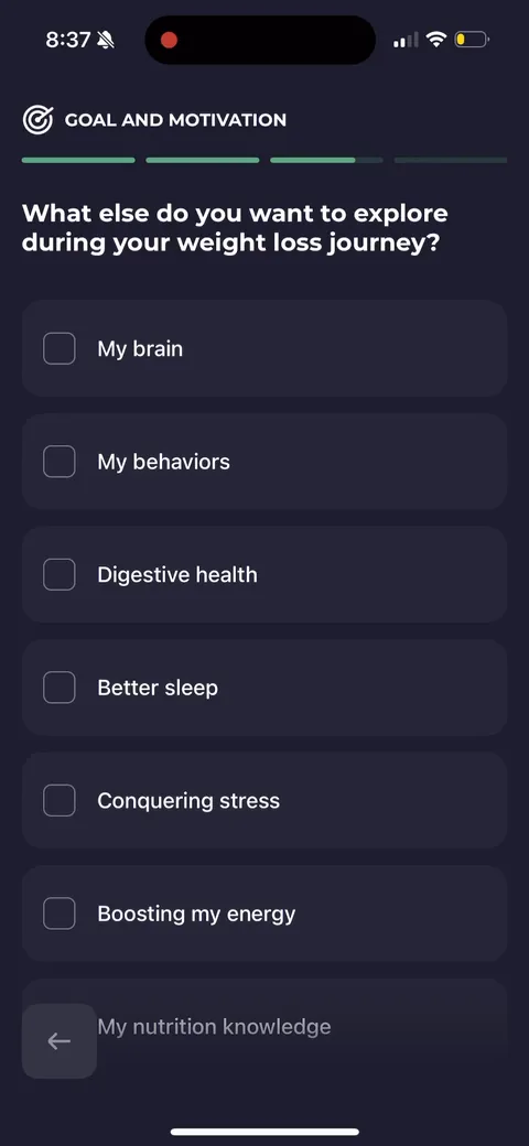 Simple Fitness onboarding screen 103