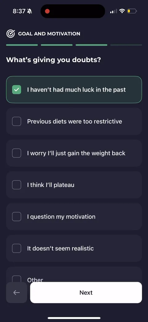 Simple Fitness onboarding screen 108