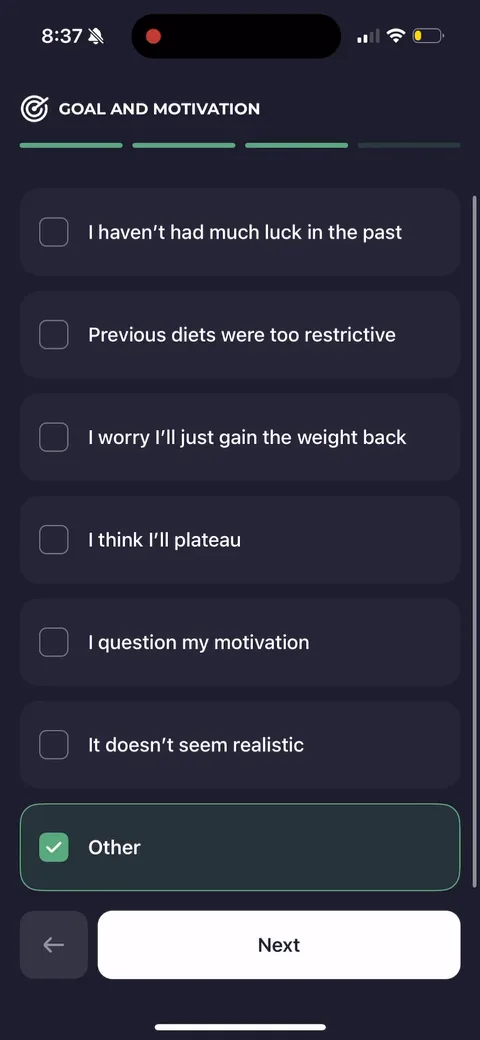 Simple Fitness onboarding screen 109