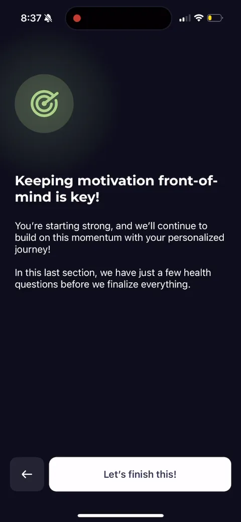 Simple Fitness onboarding screen 110