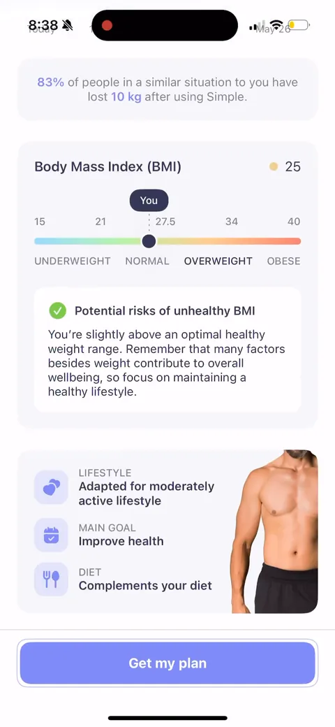 Simple Fitness onboarding screen 134