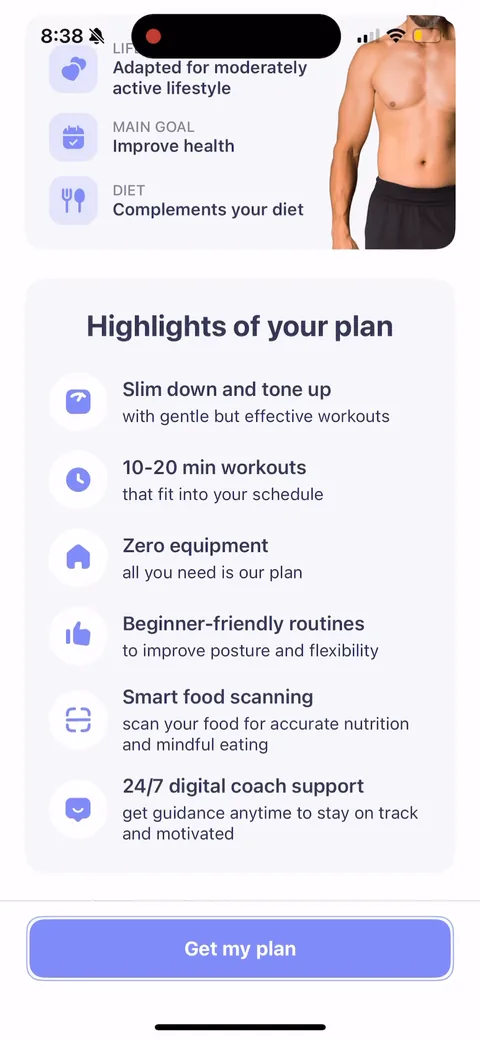 Simple Fitness onboarding screen 137