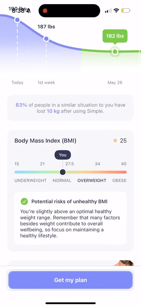 Simple Fitness onboarding screen 140