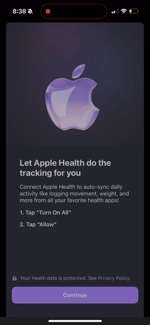 Simple Fitness onboarding screen 154