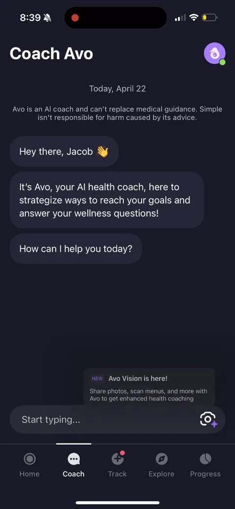 Simple Fitness onboarding screen 161