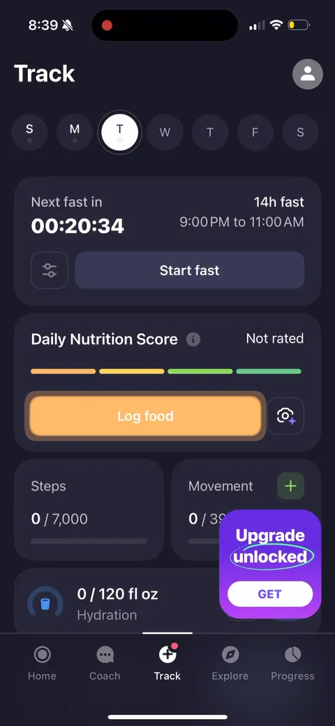 Simple Fitness onboarding screen 164