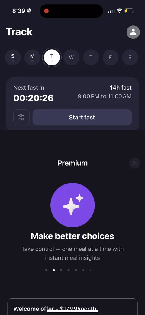 Simple Fitness onboarding screen 167